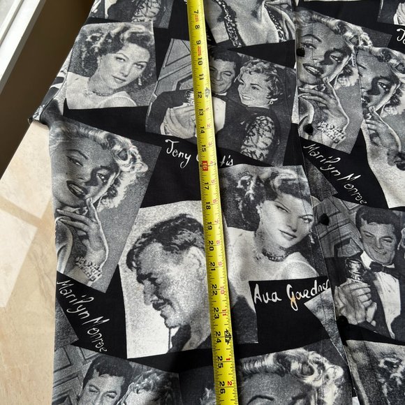 CAFE HOLLYWOOD  vintage movie stars print shirt in size XXL designed in Italy - Picture 4 of 13